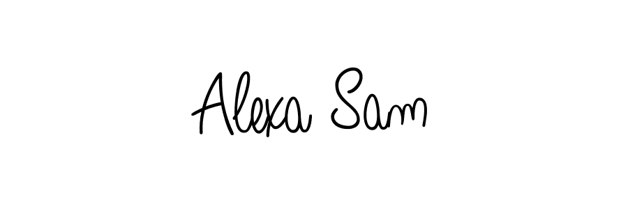 How to make Alexa Sam name signature. Use Angelique-Rose-font-FFP style for creating short signs online. This is the latest handwritten sign. Alexa Sam signature style 5 images and pictures png