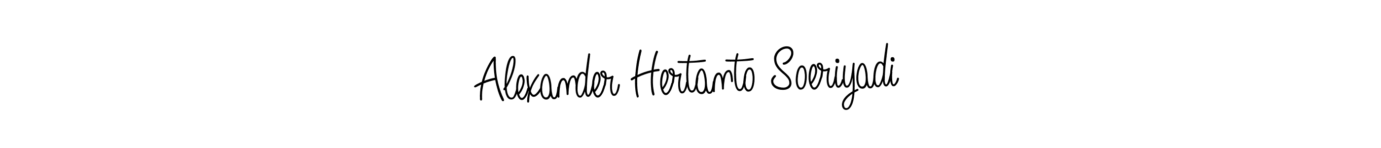 Use a signature maker to create a handwritten signature online. With this signature software, you can design (Angelique-Rose-font-FFP) your own signature for name Alexander Hertanto Soeriyadi. Alexander Hertanto Soeriyadi signature style 5 images and pictures png