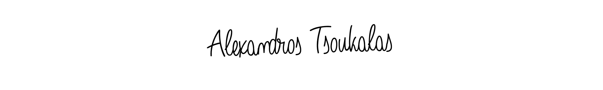How to make Alexandros Tsoukalas name signature. Use Angelique-Rose-font-FFP style for creating short signs online. This is the latest handwritten sign. Alexandros Tsoukalas signature style 5 images and pictures png