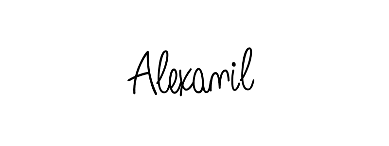 Design your own signature with our free online signature maker. With this signature software, you can create a handwritten (Angelique-Rose-font-FFP) signature for name Alexanil. Alexanil signature style 5 images and pictures png