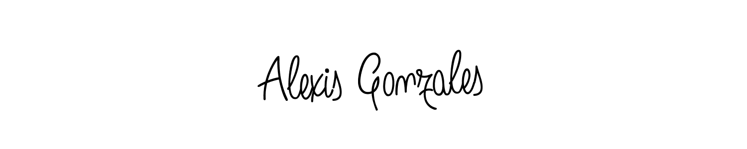 How to make Alexis Gonzales name signature. Use Angelique-Rose-font-FFP style for creating short signs online. This is the latest handwritten sign. Alexis Gonzales signature style 5 images and pictures png