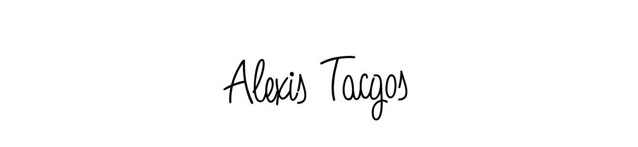 Use a signature maker to create a handwritten signature online. With this signature software, you can design (Angelique-Rose-font-FFP) your own signature for name Alexis Tacgos. Alexis Tacgos signature style 5 images and pictures png