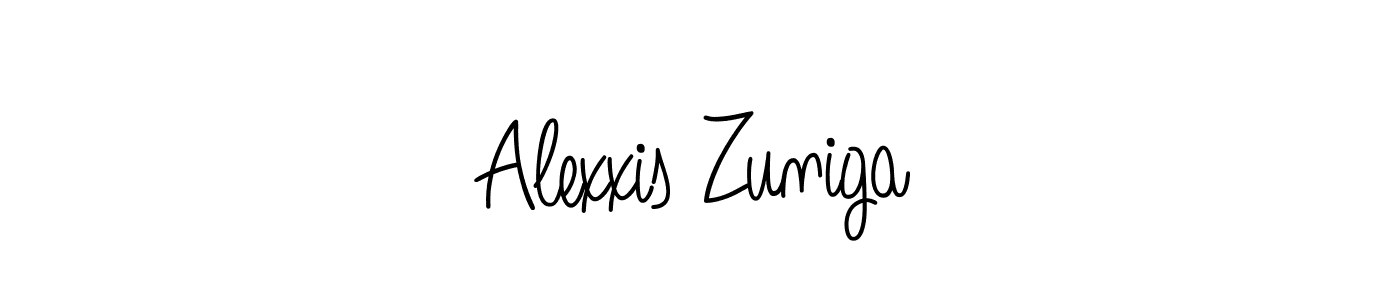 Alexxis Zuniga stylish signature style. Best Handwritten Sign (Angelique-Rose-font-FFP) for my name. Handwritten Signature Collection Ideas for my name Alexxis Zuniga. Alexxis Zuniga signature style 5 images and pictures png