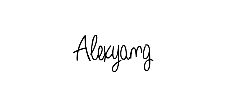 Make a beautiful signature design for name Alexyang. With this signature (Angelique-Rose-font-FFP) style, you can create a handwritten signature for free. Alexyang signature style 5 images and pictures png