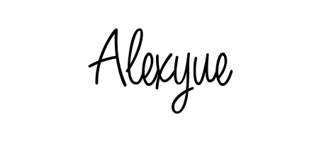 Make your name Alexyue memorable on every contract using Angelique-Rose-font-FFP autograph style. Instant transparent background export available. Alexyue signature style 5 images and pictures png