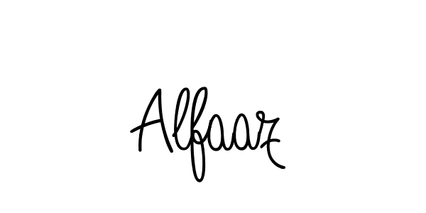 Use a signature maker to create a handwritten signature online. With this signature software, you can design (Angelique-Rose-font-FFP) your own signature for name Alfaaz. Alfaaz signature style 5 images and pictures png