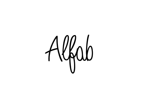 Design your own signature with our free online signature maker. With this signature software, you can create a handwritten (Angelique-Rose-font-FFP) signature for name Alfab. Alfab signature style 5 images and pictures png