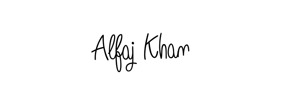 Make a beautiful signature design for name Alfaj Khan. With this signature (Angelique-Rose-font-FFP) style, you can create a handwritten signature for free. Alfaj Khan signature style 5 images and pictures png