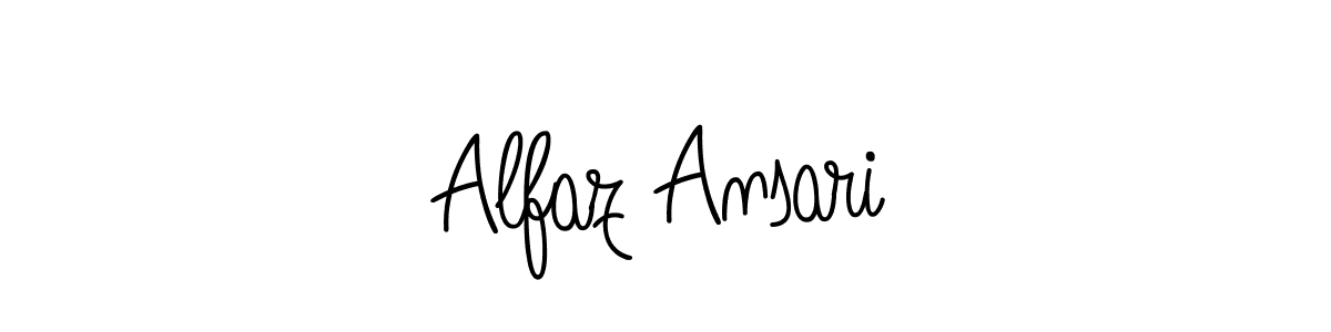 The best way (Angelique-Rose-font-FFP) to make a short signature is to pick only two or three words in your name. The name Alfaz Ansari include a total of six letters. For converting this name. Alfaz Ansari signature style 5 images and pictures png