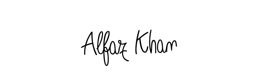 Use a signature maker to create a handwritten signature online. With this signature software, you can design (Angelique-Rose-font-FFP) your own signature for name Alfaz Khan. Alfaz Khan signature style 5 images and pictures png