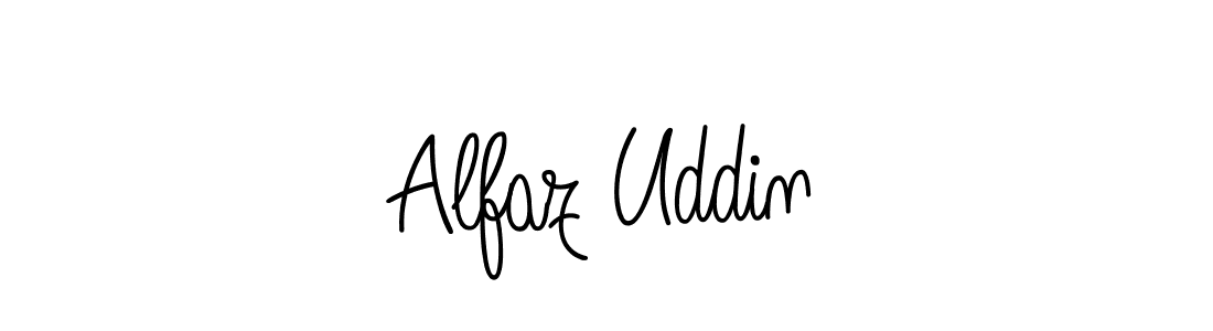 Design your own signature with our free online signature maker. With this signature software, you can create a handwritten (Angelique-Rose-font-FFP) signature for name Alfaz Uddin. Alfaz Uddin signature style 5 images and pictures png