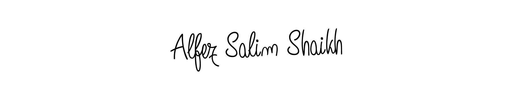 Make a beautiful signature design for name Alfez Salim Shaikh. With this signature (Angelique-Rose-font-FFP) style, you can create a handwritten signature for free. Alfez Salim Shaikh signature style 5 images and pictures png