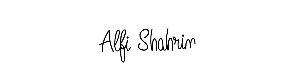 How to make Alfi Shahrin name signature. Use Angelique-Rose-font-FFP style for creating short signs online. This is the latest handwritten sign. Alfi Shahrin signature style 5 images and pictures png