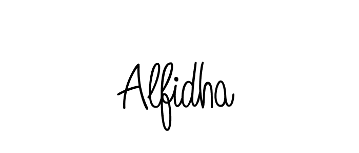 How to make Alfidha name signature. Use Angelique-Rose-font-FFP style for creating short signs online. This is the latest handwritten sign. Alfidha signature style 5 images and pictures png