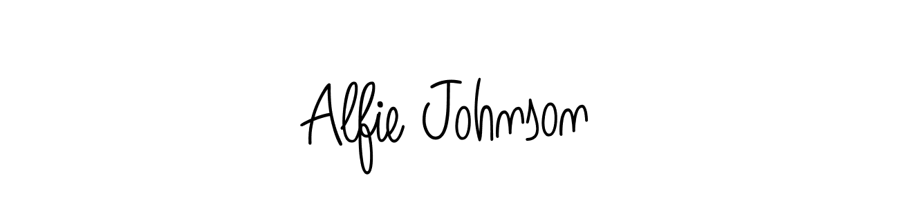 Alfie Johnson stylish signature style. Best Handwritten Sign (Angelique-Rose-font-FFP) for my name. Handwritten Signature Collection Ideas for my name Alfie Johnson. Alfie Johnson signature style 5 images and pictures png