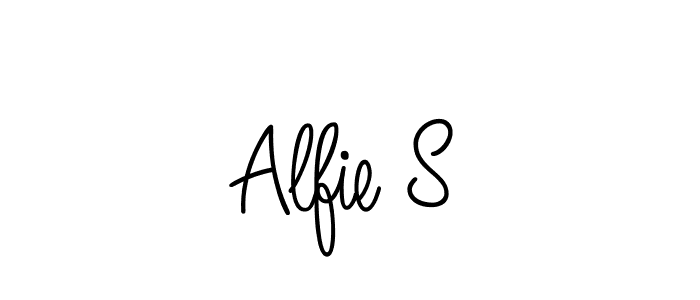 Design your own signature with our free online signature maker. With this signature software, you can create a handwritten (Angelique-Rose-font-FFP) signature for name Alfie S. Alfie S signature style 5 images and pictures png