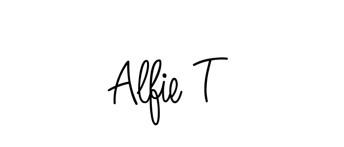 Check out images of Autograph of Alfie T name. Actor Alfie T Signature Style. Angelique-Rose-font-FFP is a professional sign style online. Alfie T signature style 5 images and pictures png