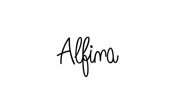 Alfina stylish signature style. Best Handwritten Sign (Angelique-Rose-font-FFP) for my name. Handwritten Signature Collection Ideas for my name Alfina. Alfina signature style 5 images and pictures png