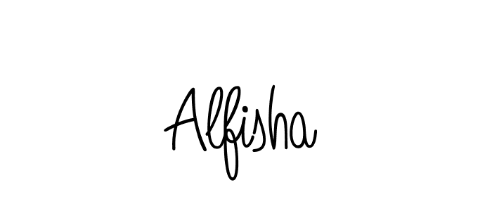 Use a signature maker to create a handwritten signature online. With this signature software, you can design (Angelique-Rose-font-FFP) your own signature for name Alfisha. Alfisha signature style 5 images and pictures png