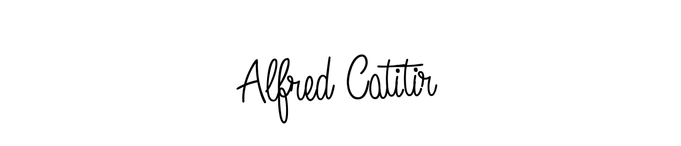 Use a signature maker to create a handwritten signature online. With this signature software, you can design (Angelique-Rose-font-FFP) your own signature for name Alfred Catitir. Alfred Catitir signature style 5 images and pictures png