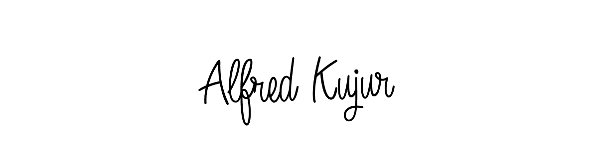 You should practise on your own different ways (Angelique-Rose-font-FFP) to write your name (Alfred Kujur) in signature. don't let someone else do it for you. Alfred Kujur signature style 5 images and pictures png