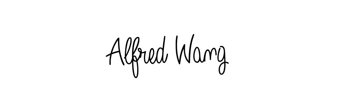 The best way (Angelique-Rose-font-FFP) to make a short signature is to pick only two or three words in your name. The name Alfred Wang include a total of six letters. For converting this name. Alfred Wang signature style 5 images and pictures png