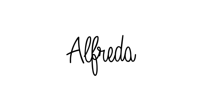 Design your own signature with our free online signature maker. With this signature software, you can create a handwritten (Angelique-Rose-font-FFP) signature for name Alfreda. Alfreda signature style 5 images and pictures png