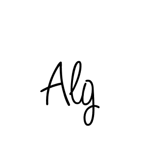How to make Alg name signature. Use Angelique-Rose-font-FFP style for creating short signs online. This is the latest handwritten sign. Alg signature style 5 images and pictures png
