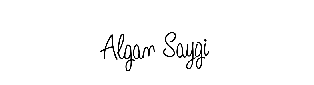 Use a signature maker to create a handwritten signature online. With this signature software, you can design (Angelique-Rose-font-FFP) your own signature for name Algan Saygi. Algan Saygi signature style 5 images and pictures png