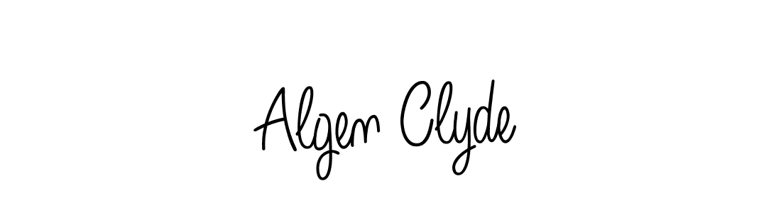 Create a beautiful signature design for name Algen Clyde. With this signature (Angelique-Rose-font-FFP) fonts, you can make a handwritten signature for free. Algen Clyde signature style 5 images and pictures png