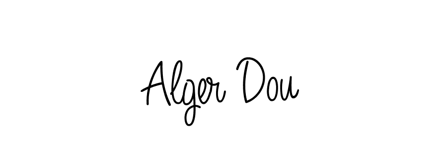 You should practise on your own different ways (Angelique-Rose-font-FFP) to write your name (Alger Dou) in signature. don't let someone else do it for you. Alger Dou signature style 5 images and pictures png