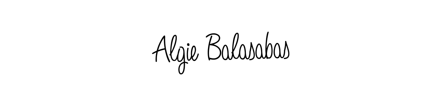 This is the best signature style for the Algie Balasabas name. Also you like these signature font (Angelique-Rose-font-FFP). Mix name signature. Algie Balasabas signature style 5 images and pictures png