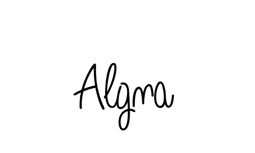 Make a beautiful signature design for name Algna. With this signature (Angelique-Rose-font-FFP) style, you can create a handwritten signature for free. Algna signature style 5 images and pictures png