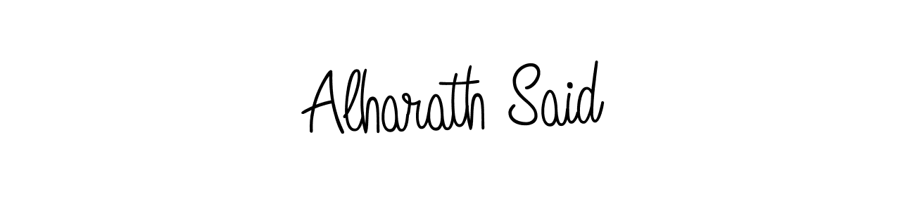 Make a beautiful signature design for name Alharath Said. With this signature (Angelique-Rose-font-FFP) style, you can create a handwritten signature for free. Alharath Said signature style 5 images and pictures png