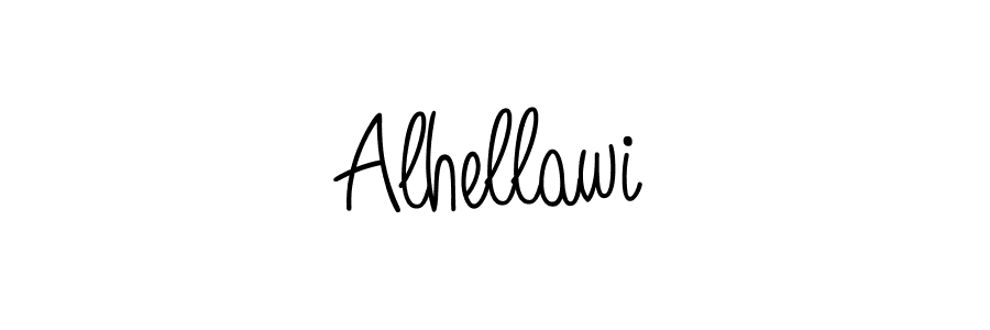 You should practise on your own different ways (Angelique-Rose-font-FFP) to write your name (Alhellawi) in signature. don't let someone else do it for you. Alhellawi signature style 5 images and pictures png