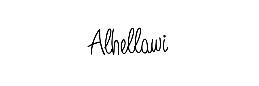 You should practise on your own different ways (Angelique-Rose-font-FFP) to write your name (Alhellawi) in signature. don't let someone else do it for you. Alhellawi signature style 5 images and pictures png