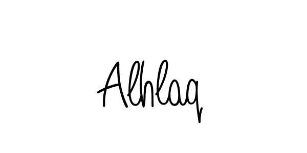 How to make Alhlaq name signature. Use Angelique-Rose-font-FFP style for creating short signs online. This is the latest handwritten sign. Alhlaq signature style 5 images and pictures png