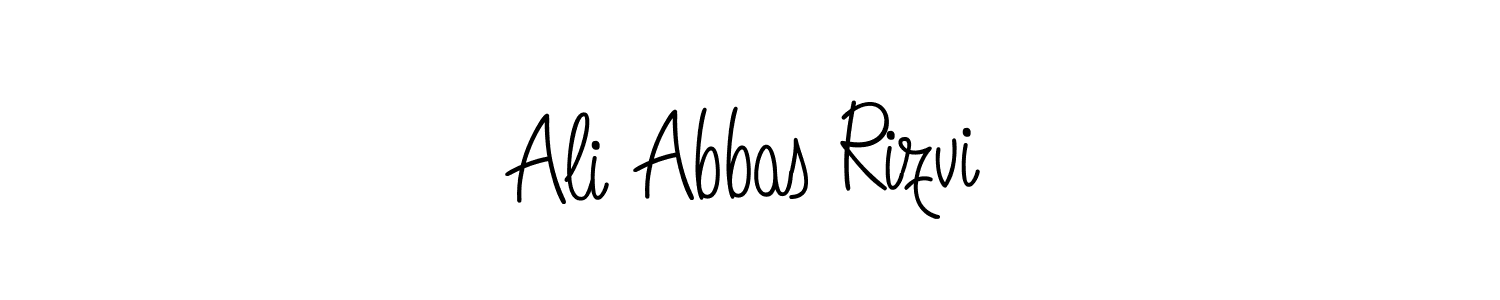 How to make Ali Abbas Rizvi name signature. Use Angelique-Rose-font-FFP style for creating short signs online. This is the latest handwritten sign. Ali Abbas Rizvi signature style 5 images and pictures png