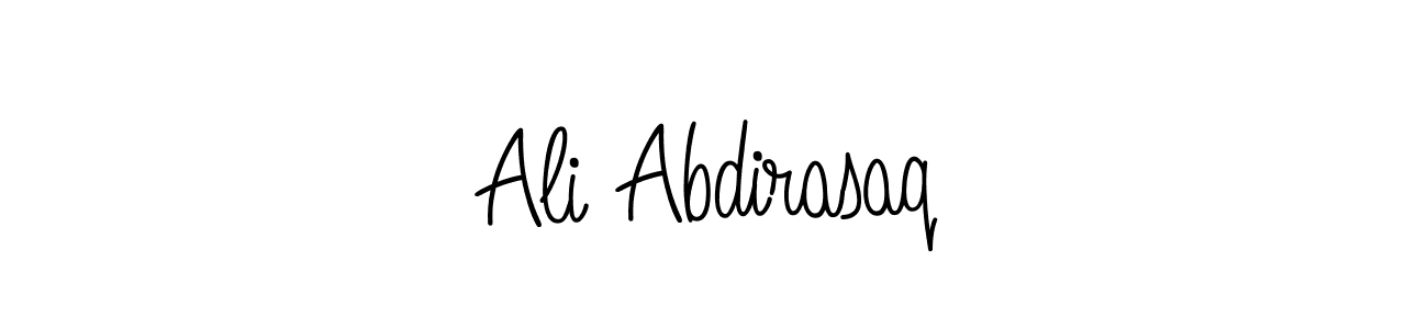 Use a signature maker to create a handwritten signature online. With this signature software, you can design (Angelique-Rose-font-FFP) your own signature for name Ali Abdirasaq. Ali Abdirasaq signature style 5 images and pictures png