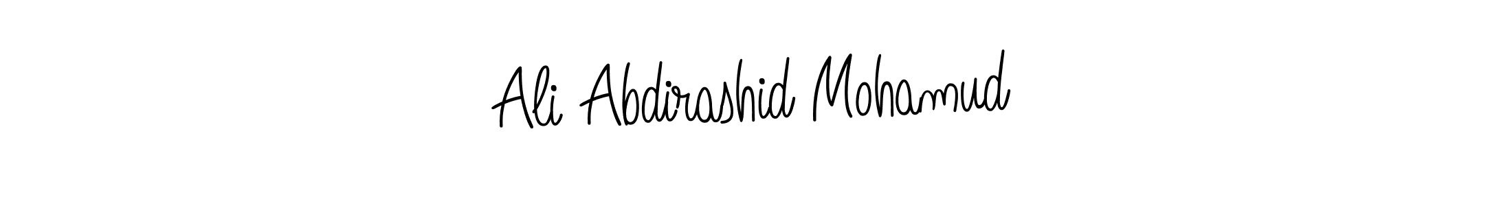 How to make Ali Abdirashid Mohamud name signature. Use Angelique-Rose-font-FFP style for creating short signs online. This is the latest handwritten sign. Ali Abdirashid Mohamud signature style 5 images and pictures png