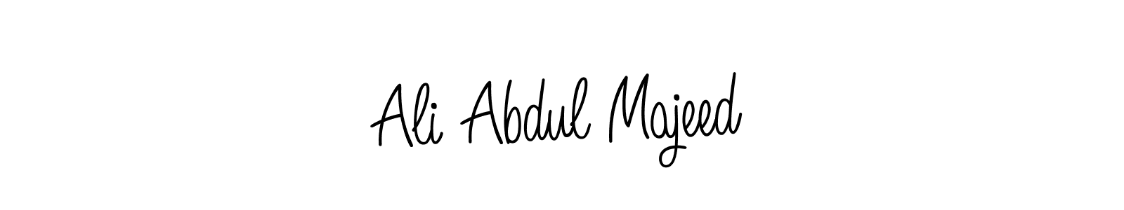 You should practise on your own different ways (Angelique-Rose-font-FFP) to write your name (Ali Abdul Majeed) in signature. don't let someone else do it for you. Ali Abdul Majeed signature style 5 images and pictures png
