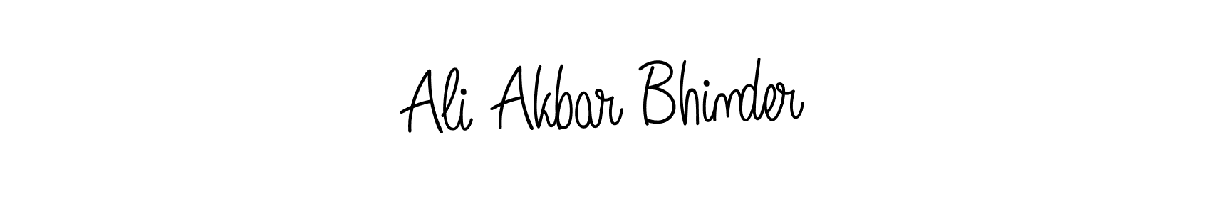 Also we have Ali Akbar Bhinder name is the best signature style. Create professional handwritten signature collection using Angelique-Rose-font-FFP autograph style. Ali Akbar Bhinder signature style 5 images and pictures png