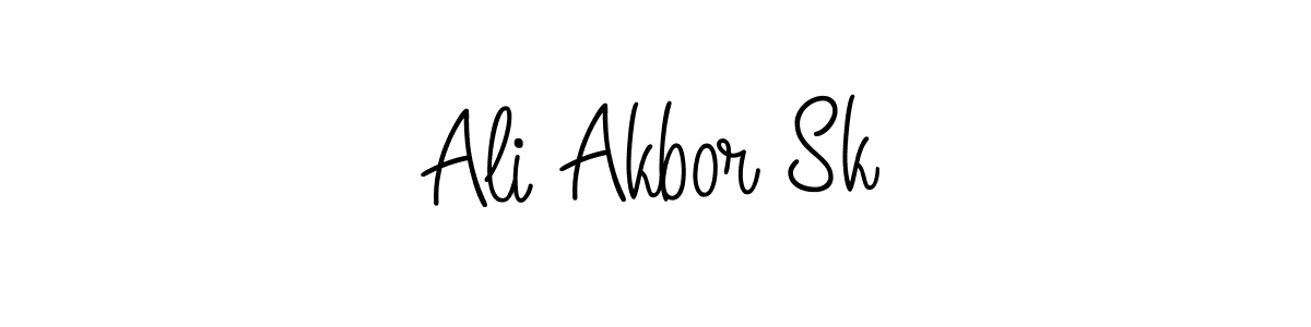 How to make Ali Akbor Sk name signature. Use Angelique-Rose-font-FFP style for creating short signs online. This is the latest handwritten sign. Ali Akbor Sk signature style 5 images and pictures png