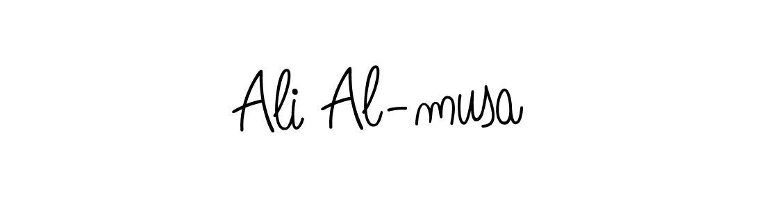 The best way (Angelique-Rose-font-FFP) to make a short signature is to pick only two or three words in your name. The name Ali Al-musa include a total of six letters. For converting this name. Ali Al-musa signature style 5 images and pictures png