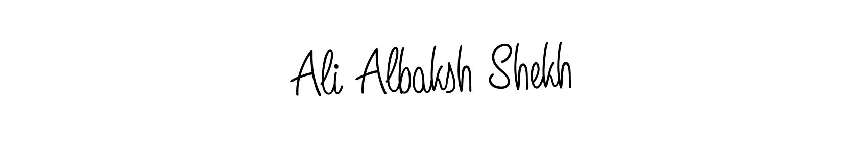 You can use this online signature creator to create a handwritten signature for the name Ali Albaksh Shekh. This is the best online autograph maker. Ali Albaksh Shekh signature style 5 images and pictures png