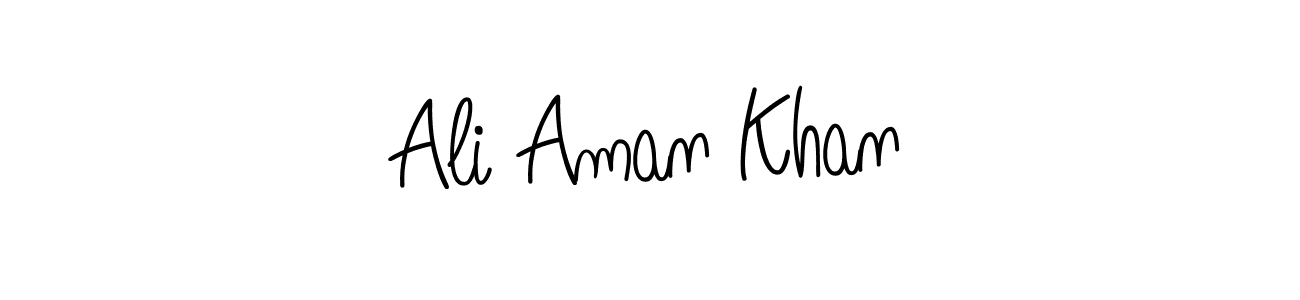 Use a signature maker to create a handwritten signature online. With this signature software, you can design (Angelique-Rose-font-FFP) your own signature for name Ali Aman Khan. Ali Aman Khan signature style 5 images and pictures png
