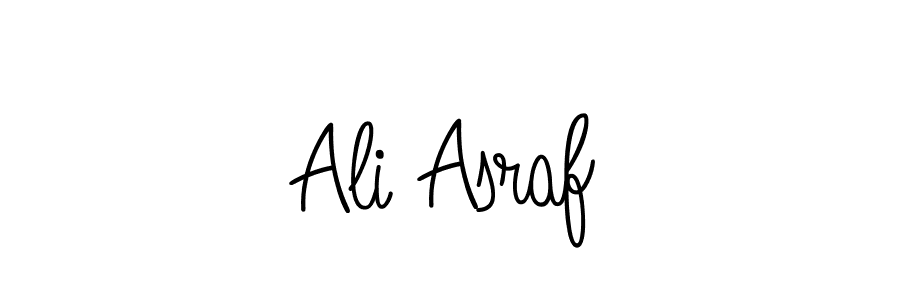 You should practise on your own different ways (Angelique-Rose-font-FFP) to write your name (Ali Asraf) in signature. don't let someone else do it for you. Ali Asraf signature style 5 images and pictures png