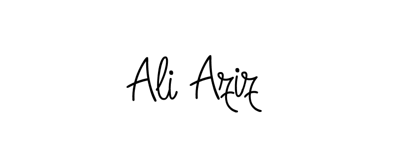 Make a beautiful signature design for name Ali Aziz. With this signature (Angelique-Rose-font-FFP) style, you can create a handwritten signature for free. Ali Aziz signature style 5 images and pictures png