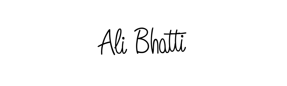 The best way (Angelique-Rose-font-FFP) to make a short signature is to pick only two or three words in your name. The name Ali Bhatti include a total of six letters. For converting this name. Ali Bhatti signature style 5 images and pictures png