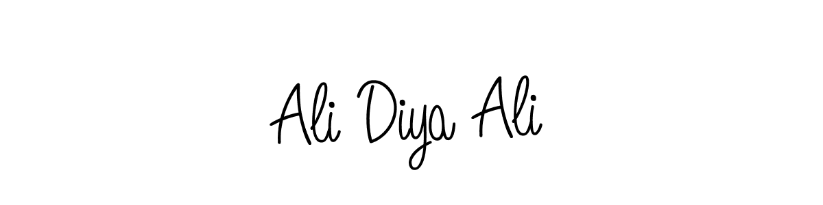 Also we have Ali Diya Ali name is the best signature style. Create professional handwritten signature collection using Angelique-Rose-font-FFP autograph style. Ali Diya Ali signature style 5 images and pictures png
